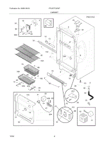 05 - Cabinet parts for Frigidaire Freezer FFU20FC6AW7 from AppliancePartsPros.com