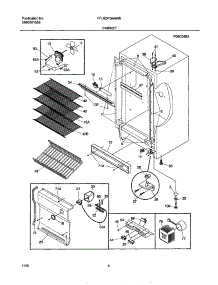 05 - Cabinet parts for Frigidaire Freezer FFU20FG4AW0 from AppliancePartsPros.com
