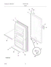 03 - Door parts for Frigidaire Freezer FFU20FK1CW2 from AppliancePartsPros.com