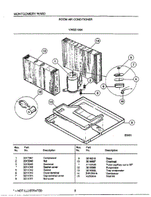 Room Air Conditioner Page 4 parts for Frigidaire Air Conditioner 5198A from AppliancePartsPros.com