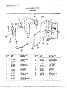Room Air Conditioner Page 3 parts for Frigidaire Air Conditioner 5238A from AppliancePartsPros.com