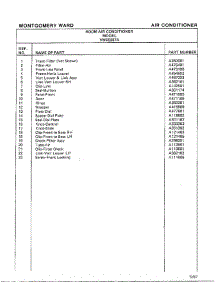 Air Conditioner Page 2 parts for Frigidaire Air Conditioner 5287A from AppliancePartsPros.com