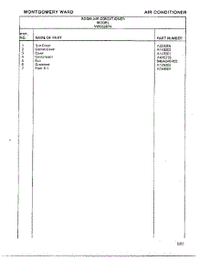 Air Conditioner Page 8 parts for Frigidaire Air Conditioner 5287A from AppliancePartsPros.com