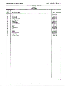 Air Conditioner Page 10 parts for Frigidaire Air Conditioner 5287A from AppliancePartsPros.com