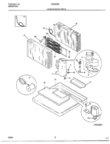 Compressor parts for Frigidaire Air Conditioner 5338009B from AppliancePartsPros.com