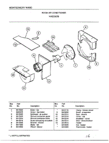 Room Air Conditioner Page 4 parts for Frigidaire Air Conditioner 5367B from AppliancePartsPros.com