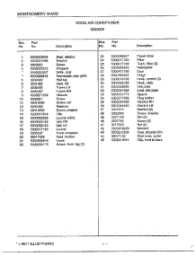 Room Air Conditioner Page 2 parts for Frigidaire Air Conditioner 5368000 from AppliancePartsPros.com