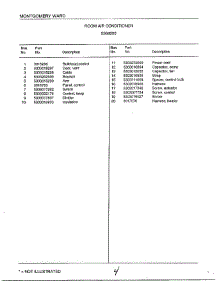 Room Air Conditioner Page 4 parts for Frigidaire Air Conditioner 5368000 from AppliancePartsPros.com