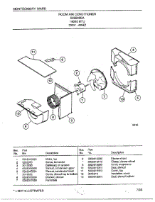 Room Air Conditioner Page 4 parts for Frigidaire Air Conditioner 5368000A from AppliancePartsPros.com