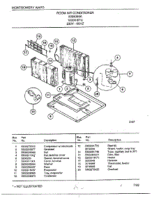Room Air Conditioner Page 5 parts for Frigidaire Air Conditioner 5368000A from AppliancePartsPros.com
