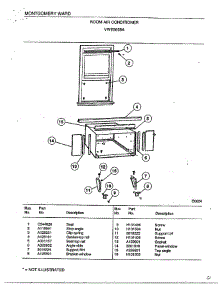Room Air Conditioner Page 5 parts for Frigidaire Air Conditioner 5658A from AppliancePartsPros.com