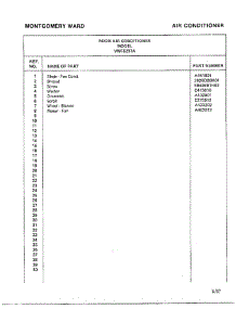 Room Air Conditioner Page 6 parts for Frigidaire Air Conditioner 5237A from AppliancePartsPros.com