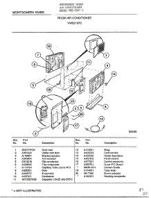 Room Air Conditioner Page 4 parts for Frigidaire Air Conditioner 5467C from AppliancePartsPros.com