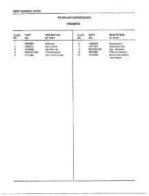 Room Air Conditioner Page 2 parts for Frigidaire Air Conditioner 5607B from AppliancePartsPros.com