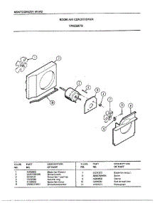 Room Air Conditioner Page 5 parts for Frigidaire Air Conditioner 5607B from AppliancePartsPros.com