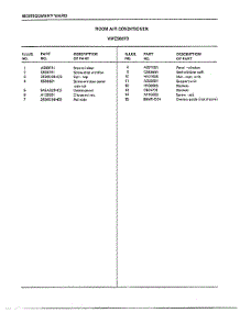 Room Air Conditioner Page 8 parts for Frigidaire Air Conditioner 5607B from AppliancePartsPros.com