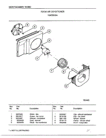 Room Air Conditioner Page 3 parts for Frigidaire Air Conditioner 5629A from AppliancePartsPros.com