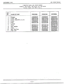 Cabinet Front / Shell Page 2 parts for Frigidaire Air Conditioner 5650A from AppliancePartsPros.com