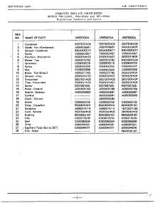 Electrical Controls Page 2 parts for Frigidaire Air Conditioner 5650A from AppliancePartsPros.com