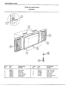 Room Air Conditioner Page 7 parts for Frigidaire Air Conditioner 5128A from AppliancePartsPros.com