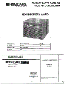 Cover Page parts for Frigidaire Air Conditioner 5145001B from AppliancePartsPros.com