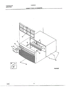 Cabinet Front And Wrapper parts for Frigidaire Air Conditioner 5148004E from AppliancePartsPros.com