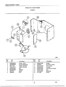 Room Air Conditioner Page 3 parts for Frigidaire Air Conditioner 5154007 from AppliancePartsPros.com