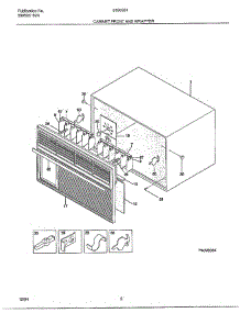 Cabinet Front And Wrapper parts for Frigidaire Air Conditioner 5180004A from AppliancePartsPros.com