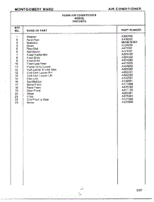 Air Conditioner Page 2 parts for Frigidaire Air Conditioner 5187A from AppliancePartsPros.com