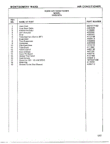Air Conditioner Page 4 parts for Frigidaire Air Conditioner 5187A from AppliancePartsPros.com