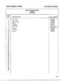 Air Conditioner Page 6 parts for Frigidaire Air Conditioner 5187A from AppliancePartsPros.com