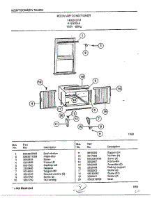 Room Air Conditioner Page 7 parts for Frigidaire Air Conditioner 5193004A from AppliancePartsPros.com