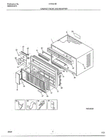 Cabinet Front And Wrapper parts for Frigidaire Air Conditioner 5193004B from AppliancePartsPros.com