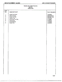 Air Conditioner Page 6 parts for Frigidaire Air Conditioner 5197A from AppliancePartsPros.com