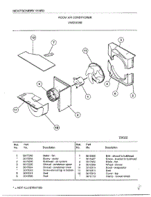 Room Air Conditioner Page 3 parts for Frigidaire Air Conditioner 5198B from AppliancePartsPros.com