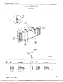 Room Air Conditioner Page 5 parts for Frigidaire Air Conditioner 5198B from AppliancePartsPros.com