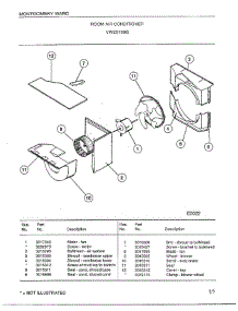 Room Air Conditioner Page 3 parts for Frigidaire Air Conditioner 5198G from AppliancePartsPros.com
