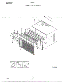 Cabinet Front And Wrapper parts for Frigidaire Air Conditioner 5244001A from AppliancePartsPros.com