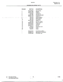 Window Mounting parts for Frigidaire Air Conditioner 5244001A from AppliancePartsPros.com