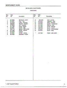 Room Air Conditioner Page 4 parts for Frigidaire Air Conditioner 5249G from AppliancePartsPros.com