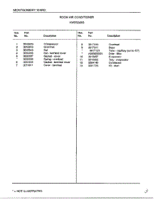 Room Air Conditioner Page 6 parts for Frigidaire Air Conditioner 5249G from AppliancePartsPros.com