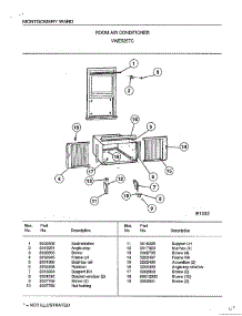 Room Air Conditioner Page 5 parts for Frigidaire Air Conditioner 5257C from AppliancePartsPros.com