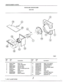Room Air Conditioner Page 4 parts for Frigidaire Air Conditioner 5291003 from AppliancePartsPros.com