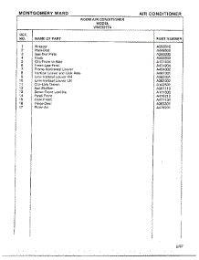 Air Conditioner Page 2 parts for Frigidaire Air Conditioner 5317A from AppliancePartsPros.com