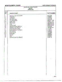 Air Conditioner Page 4 parts for Frigidaire Air Conditioner 5317A from AppliancePartsPros.com