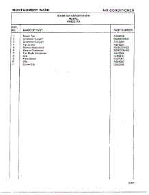 Air Conditioner Page 6 parts for Frigidaire Air Conditioner 5317A from AppliancePartsPros.com