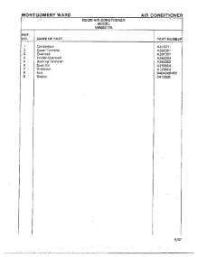 Air Conditioner Page 8 parts for Frigidaire Air Conditioner 5317A from AppliancePartsPros.com