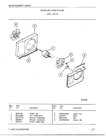 Room Air Conditioner Page 3 parts for Frigidaire Air Conditioner 5317D from AppliancePartsPros.com