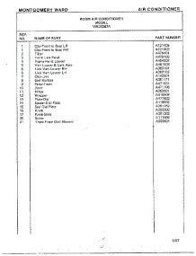 Room Air Conditioner Page 2 parts for Frigidaire Air Conditioner 5367A from AppliancePartsPros.com