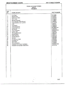 Room Air Conditioner Page 4 parts for Frigidaire Air Conditioner 5367A from AppliancePartsPros.com